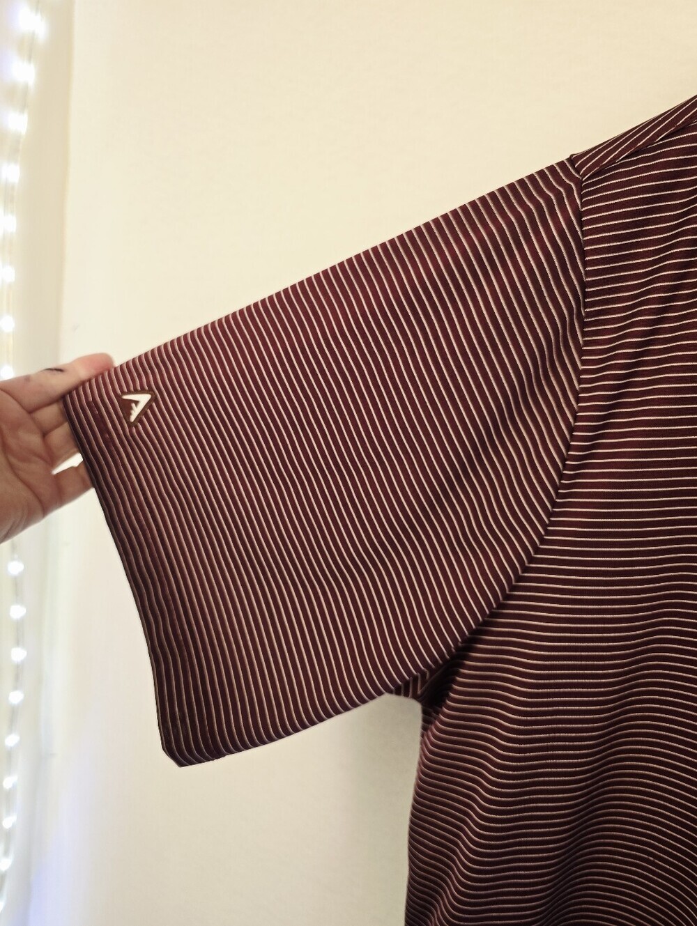 Antigua Texas A&M Maroon Striped S Sleeve 1/4 Button Poly Polo Shirt. Mens XXL - Picture 7 of 9